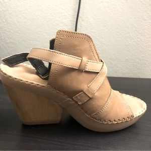 Beige Colombian Wedges. Size 8.5